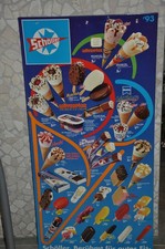 Altes Reklameschild Schöller Eis,Kiosk,Aufsteller,Stieleis,Eiscreme,1993,Orig.