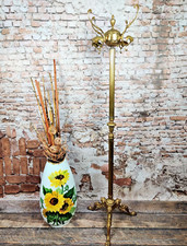 Messing Standgarderobe Kleiderständer Hollywood Regency Stil mit drehbarer Krone