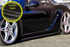 CUP Seitenschweller mit Wing aus ABS passend für Porsche Boxster 987 Carbonoptik