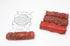 4x Musterwalzen Malerwalzen Strukturwalze 20cm - ungeeingit, gummi weich (4539)