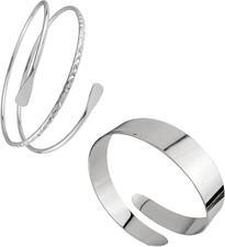 2 Stück Oberarmreif Silber