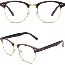 Vintage halbrahmen brille - halbrahmen, |