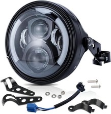 7" Zoll Motorrad Rund LED Haupt Scheinwerfer mit Halterung für Harley