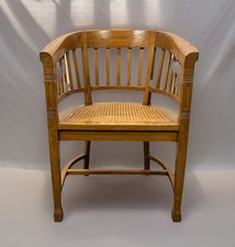 1 von 3 Armlehnstuhl Gropius Teakholz Art Deco Wiener Geflecht Bauhaus Vintage