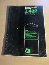 Ersatzteilliste DDR Futterverteilwagen L432 Ersatzteilkatalog Ausgabe 1981