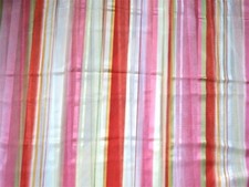 2 x Tüll Fenster Gardine Vorhang 185x150cm durchscheinend gestreift bunt Store