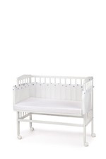 WALDIN Baby Beistellbett,Wiege Babybett,weiß,Nestchen,große Liegefläche 90x55cm!