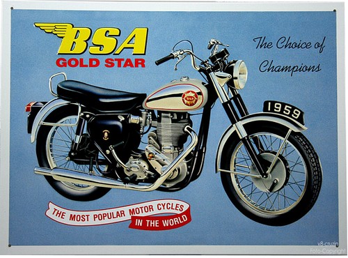 Bsa blechschild motorrad - bsa,