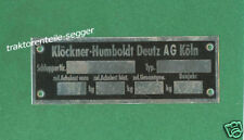 Typenschild Deutz D Serie 05