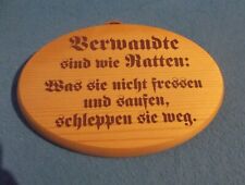 Holzbrettchen mit Spruch Wandbild mit Aufhänger NEU