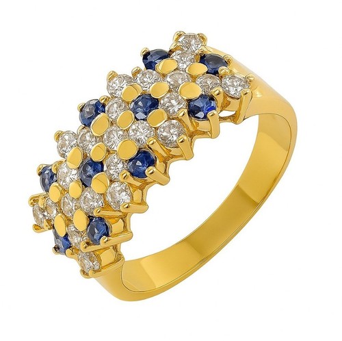 18k 750 gold - gold, zirconia
