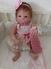 Vollvinyl Baby Puppe Victoria, lebensecht, ähnlich Reborn, ca.  53 cm