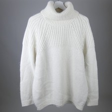 CLOSED Pullover Rollkragen Strick Alpaka Knit Naturweiß Gr. S