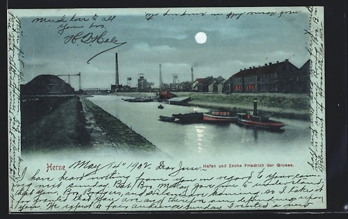 Mondschein herne hafen und - herne,,