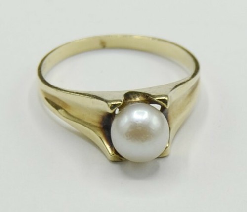 Solitär ring akoya perle 585 - solitär,