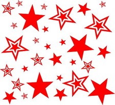 28 Sterne Fensterbild Weihnachten Aufkleber Auto Sticker viele Farben