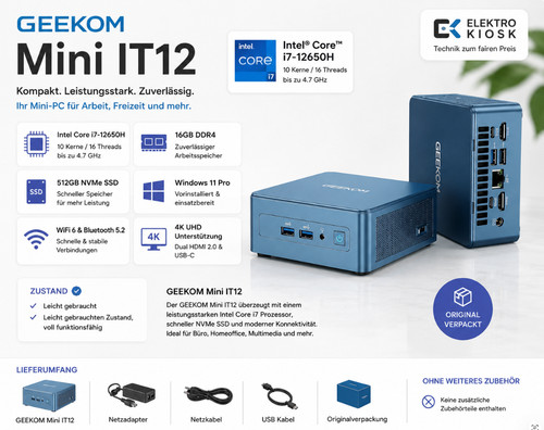 Geekom mini it12 i7 - mini, |