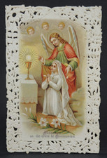 Spitzenbild  COMMUNION , Engel