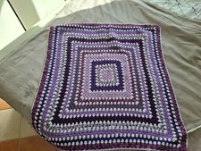 Babydecke Handarbeit NEU lila-flieder  95 x 95 cm