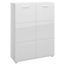 Schuhschrank Schuhkommode 2 Türen 5 Einlegeböden Weiß Hochglanz 90 x 120 cm