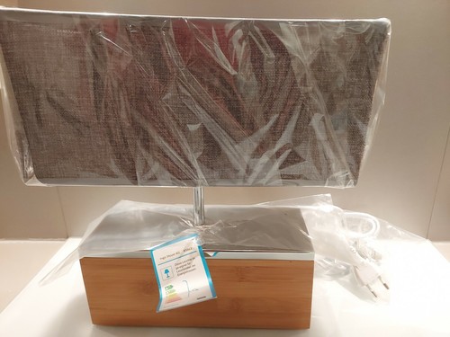 Pajoma lampe holz stoff grau - pajoma,