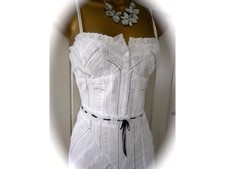 VINTAGE ❤️ Weiß Baumwolle