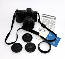 Minolta Dynax 3xi SLR Kamera mit Objektiv Anleitung Zubehör Vintage funktioniert