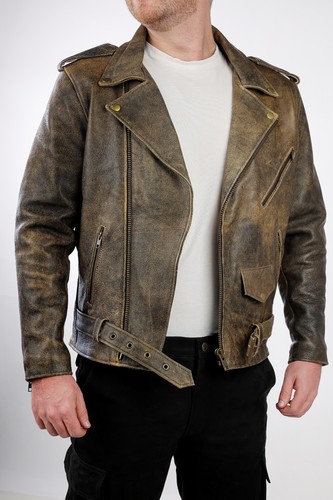 Herren lederjacke brando - herren,