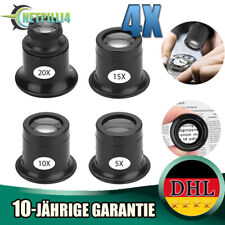 4Stk Uhrmacherlupe Set 5x/10x/15x/20x Augenlupe Schmuck Lupe Juwelier Okular DE