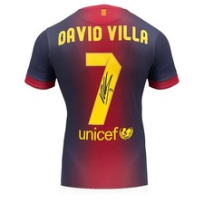 Von David Villa signiertes