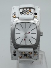 edc by Esprit Damenuhr,Armbanduhr,Edelstahl,Lederband,Uhr läuft