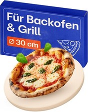 Pizzastein für Backofen und Grill Rund Ø 30cm Ofen Pizza Brot Flammkuchen Stein