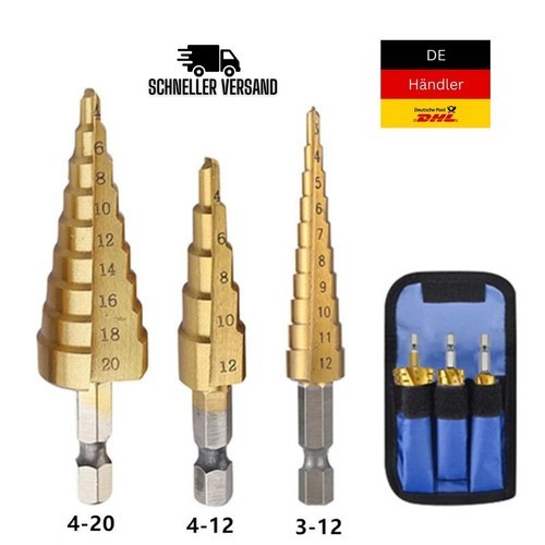 Hss titan stufenbohrer set - titan,