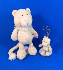 2x NICI SCHNEELEOPARD Leopard Mädchen + Schlüsselanhänger Plüsch 26 + 11 cm