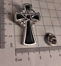 PIN/Anstecker KREUZ Pentagramm  (Gothic)