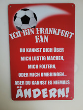 BLECHSCHILD 20 x 30 CM  EINTRACHT FRANKFURT   #1  (KEIN TRIKOT)