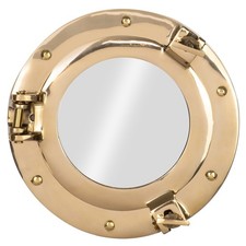 Bullauge Nautik Spiegel Maritim Schiff Nautika 20 cm Messing rund
