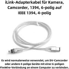 FireWire IEEE 1394 Daten Kabel Adapter 6 pol auf 4 pol Mini DV PC Länge 1.5m