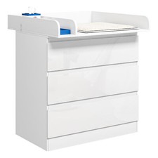 EUGAD Wickelkommode Baby Kommode Wickeltisch Wickelregal Kommode mit 3 Schublade