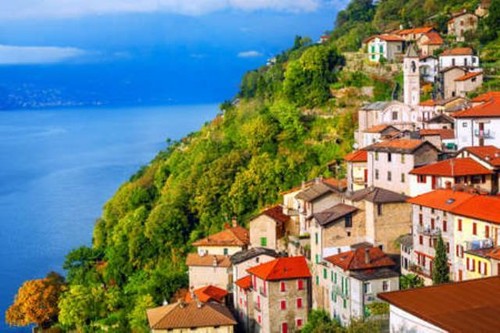 Wandbild comer see - wandbild:, italien