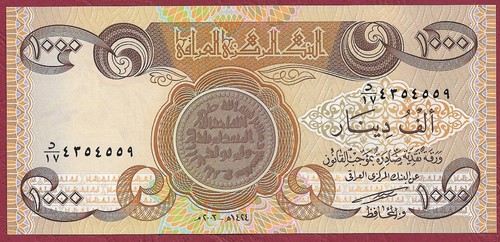 Irak iraq 1000 dinars - 1000, p-93a