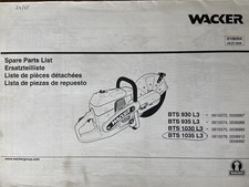 #24-45 Wacker BTS 930 935 1030 1035  Ersatzteilliste parts list Ersatzteilbuch