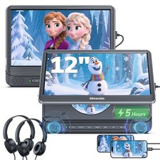 2x12" IPS Auto Kopfstütze DVD-Player TV für Kinder 1366*768 HDMI 5 Stunden AKKU