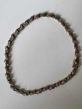 Damen Armband - Kette Gelb Weiß  Gold 333er mit Smaragden