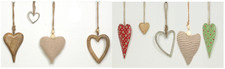 Dekoherzen Herzhänger Herz Holz Metall Stoff zur Auswahl Fensterdeko Wandhänger