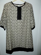 *Gold Hawk* Luxus,  SEIDE Cocktailkleid - Loch-Spitze-  Gr. L, 40