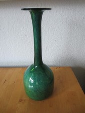Glas Vase grün Langhals ca