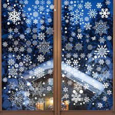 254 Stück Fensterbilder Weihnachten, Fensteraufkleber PVC Fensterdeko, 