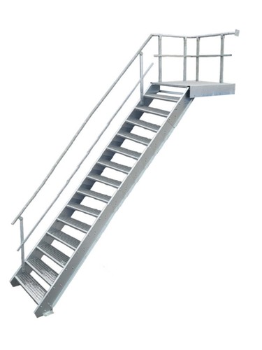 Stufen podest stahltreppe - 14, +