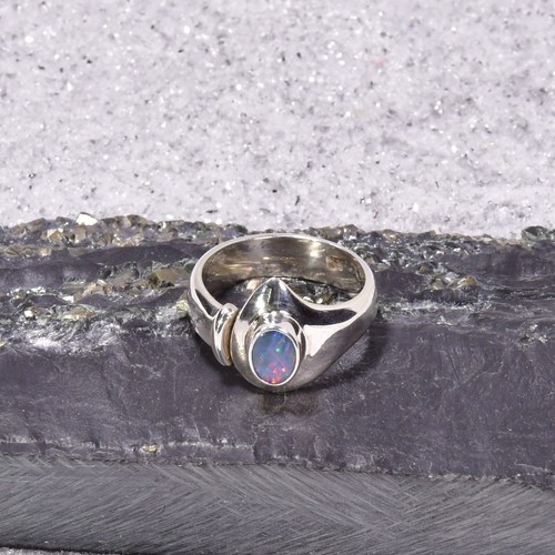 Opal dublette ring - opal, 925er